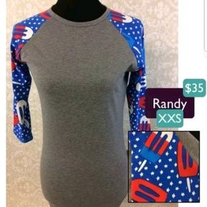 RANDY Lularoe Americana LLR 4th July XXS Bomb Pop